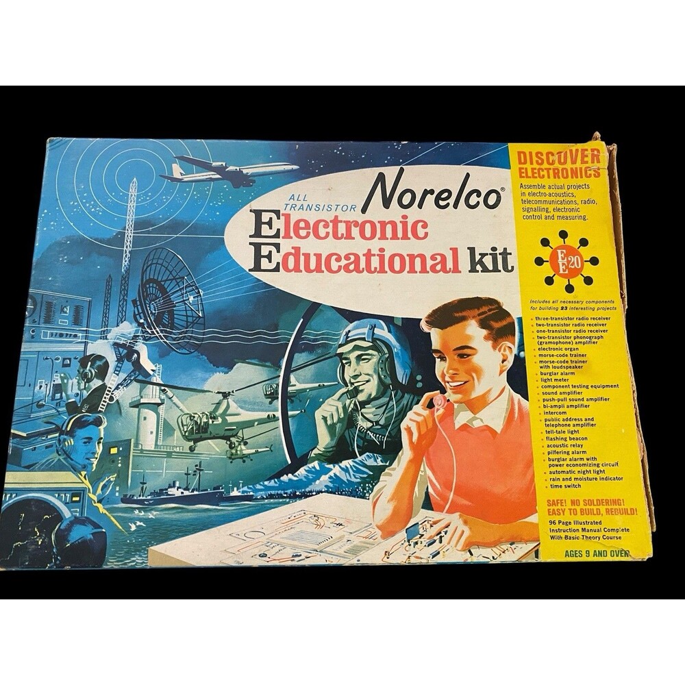 Vintage Norelco Electronic Educational Kit EE 20 All Transistor 1960s